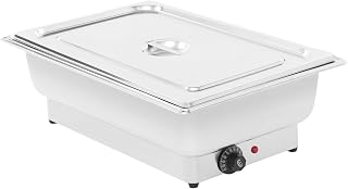 Electric Chafing Dish Buffet Set, 14QT Rectangular Full-Size Buffet Stainless Steel Chafing Dish Set, Commercial Food Warmer with Temperature Control Display for Parties, Catering, Festivals (14 QT)