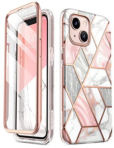 Coque marbre iPhone 13 Mini paillettes chic i-Blason Cosmo pour le quotidien