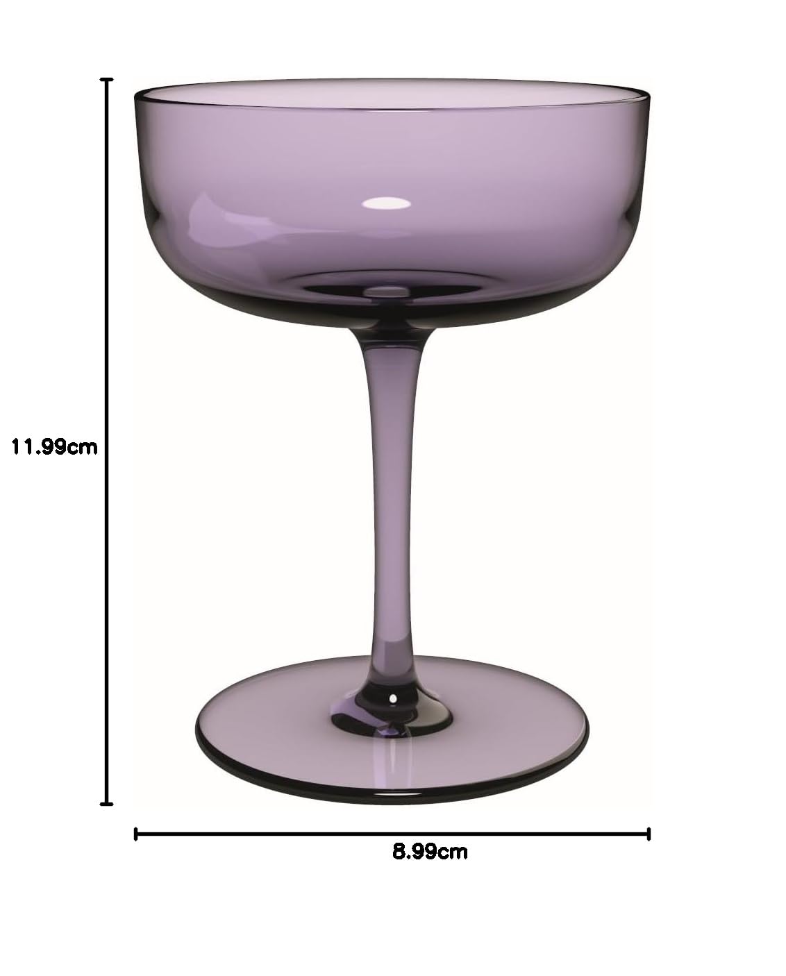 Villeroy & Boch – Like Lavender szampanka/pucharek zestaw 2-cz., szkło w kolorze fioletowym, pojemność 100 ml