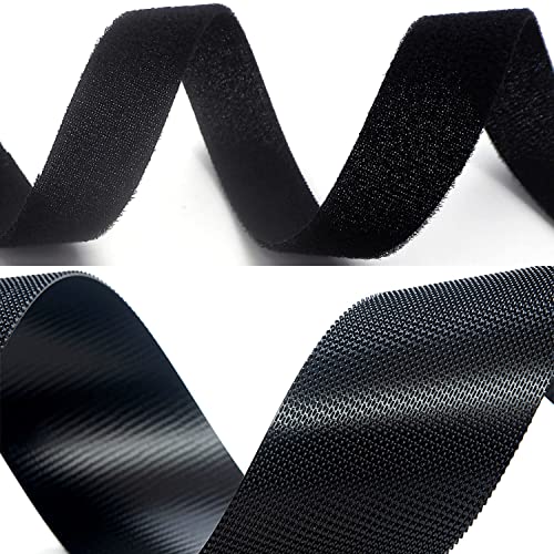 Image of Extremely Thin and Soft Strong Mini Clothes Hook and Loop Fasteners Sewing Type Back Without Adhesive Tiny Clothing Accessories DIY Handmade Materials (Black, 0.31 inch /8mm)