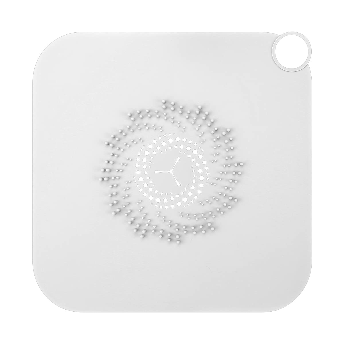 Gladfresit White Silicone Shower Drain Hair Catcher - Hair Drain Catcher, Shower Hair Stopper Hair Catcher With Suction Cup(White)