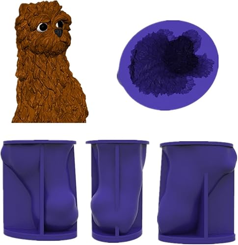 Miniatura 3 de Moldes de velas para perros 3D, moldes de jabón, pug, peluche, perro, fondant, chocolate, pastel, moldes para hornear, fondant, moldes para tartas,