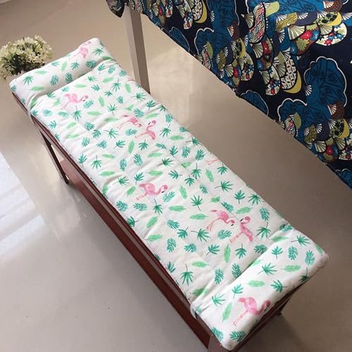 Soft Rectangular Bench Cushion for Indoor Use 2-Seater & 3-Seater Cotton Furniture Replacement Mat Floor Seating Pad for Hollywood Swing 90 x 40 x 2 cm