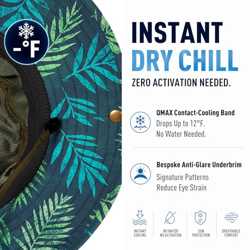 Image of TOP-EX UVCoolix Cooling UPF50+ Wide Brim Sun Hat, Waterproof, Big Head | cooling sweatband, waterproof, water resistant, UV protection, wide brim, breathable, big-head fit, fishing, hiking, beach