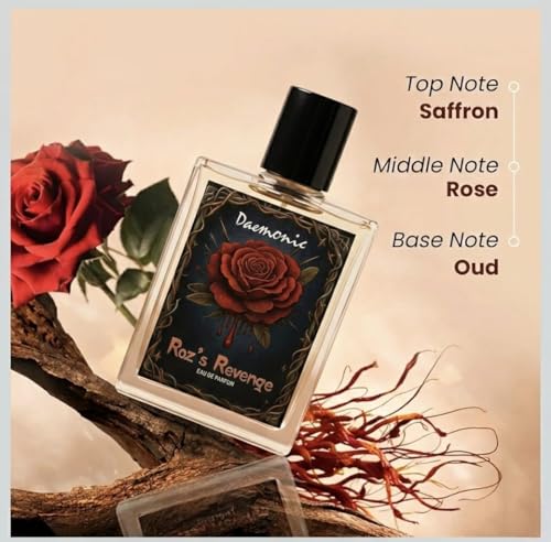 Image of Daemonic Roz's Revenge Eau de Parfum | Dark Rose Long Lasting Unisex Perfume | Deep Floral-Woody Intense Fragrance for Men & Women | 50ml EDP