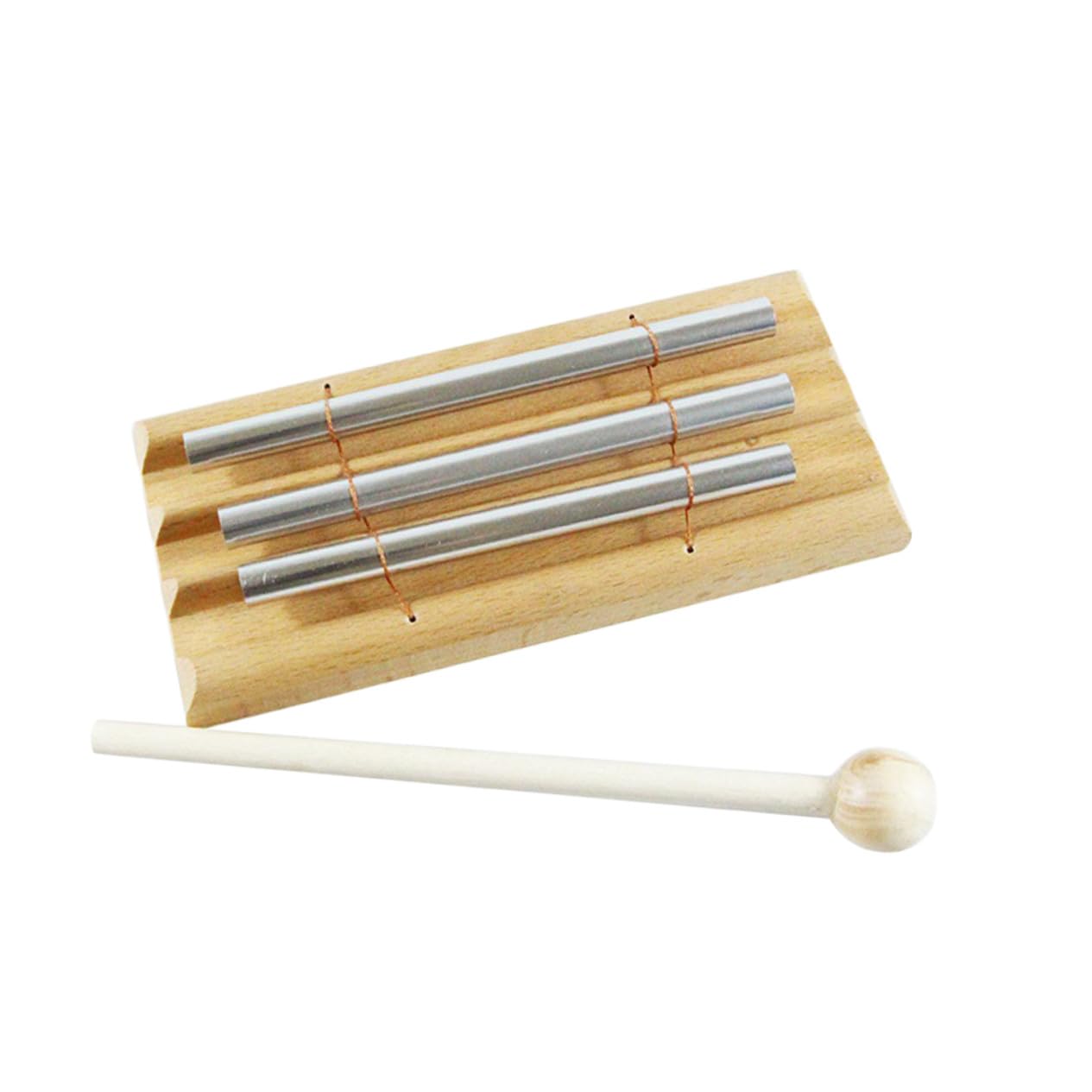 Milisten Strumento Musicale per Bambini con Percussioni in Legno e Metallo, Campanello Trio a 3 Suoni, per Gestione Classe e Meditazione