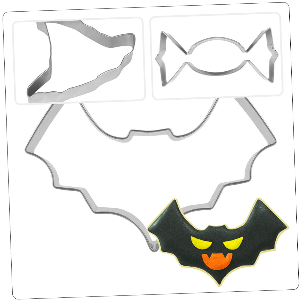 Ciieeo Stk Halloween-schablonen Katzenplätzchen Mondkuchenhersteller Gefrostete Zuckerplätzchen Plätzchenausstecher Diy Handpressen-keks Halloween-keksform -cookie-form Kekse