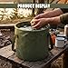 DEAELF 10L 2.5 Gallon Car Collapsible Bucket with Handle, Folding Leakproof Water Storage Basin, Portable Foldable Water Container for Fishing, Camping, Car Cleaning, Beach, Garden (10L-Green)