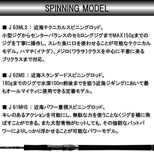 ダイワ(DAIWA) ジギングロッド ブラスト・V J62MS・V 釣り竿 3枚目