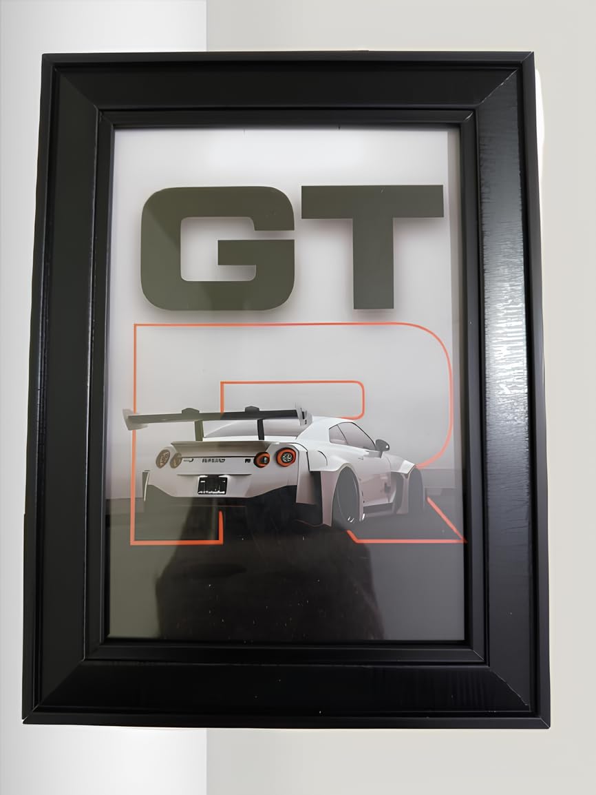 GTR Poster Frame – Nissan GT-R Sports Car wall photo frame for