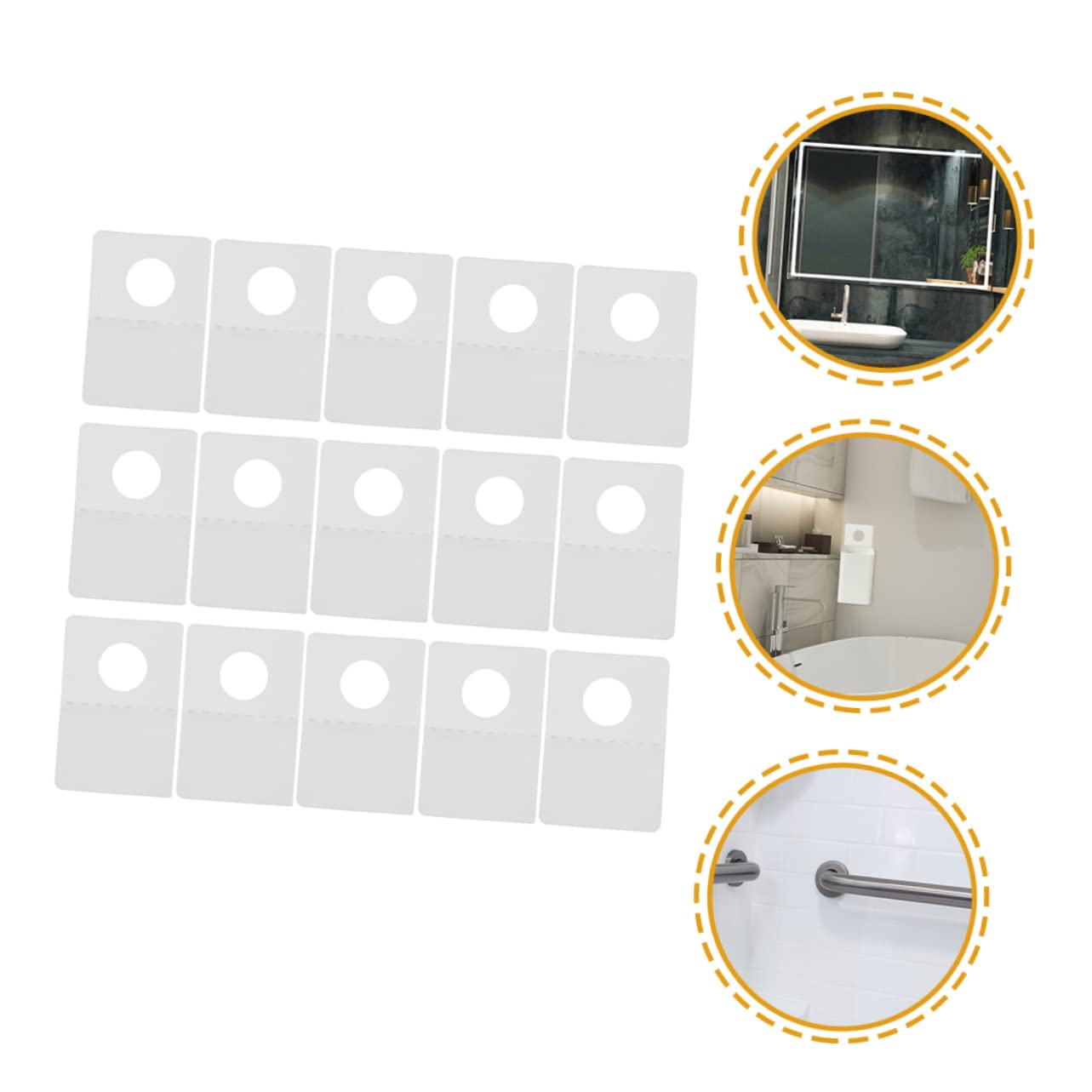 Cabilock 2 Juegos Pegatinas De Gancho Autoadhesivas Ganchos Circulares Pestañas Adhesivas Perchas Transparentes Etiquetas Redondas Ganchos Transparentes Pestañas 600 piezas * 2