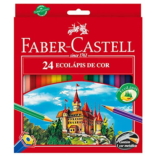 Lápis de Cor 24 cores sextavado 120124G Faber Castell