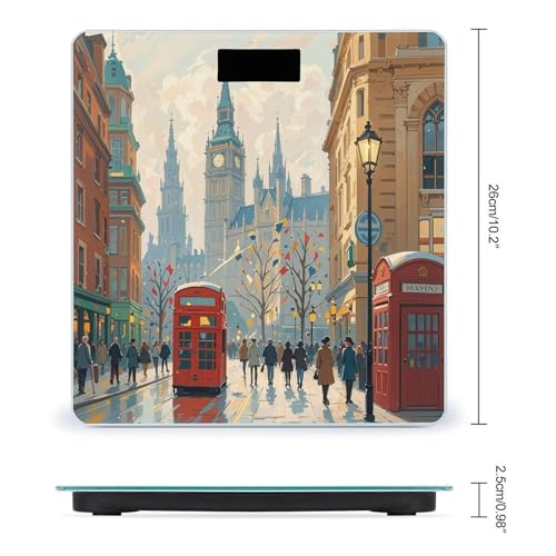Báscula digital de baño London Impression, alta precisión miniatura 2