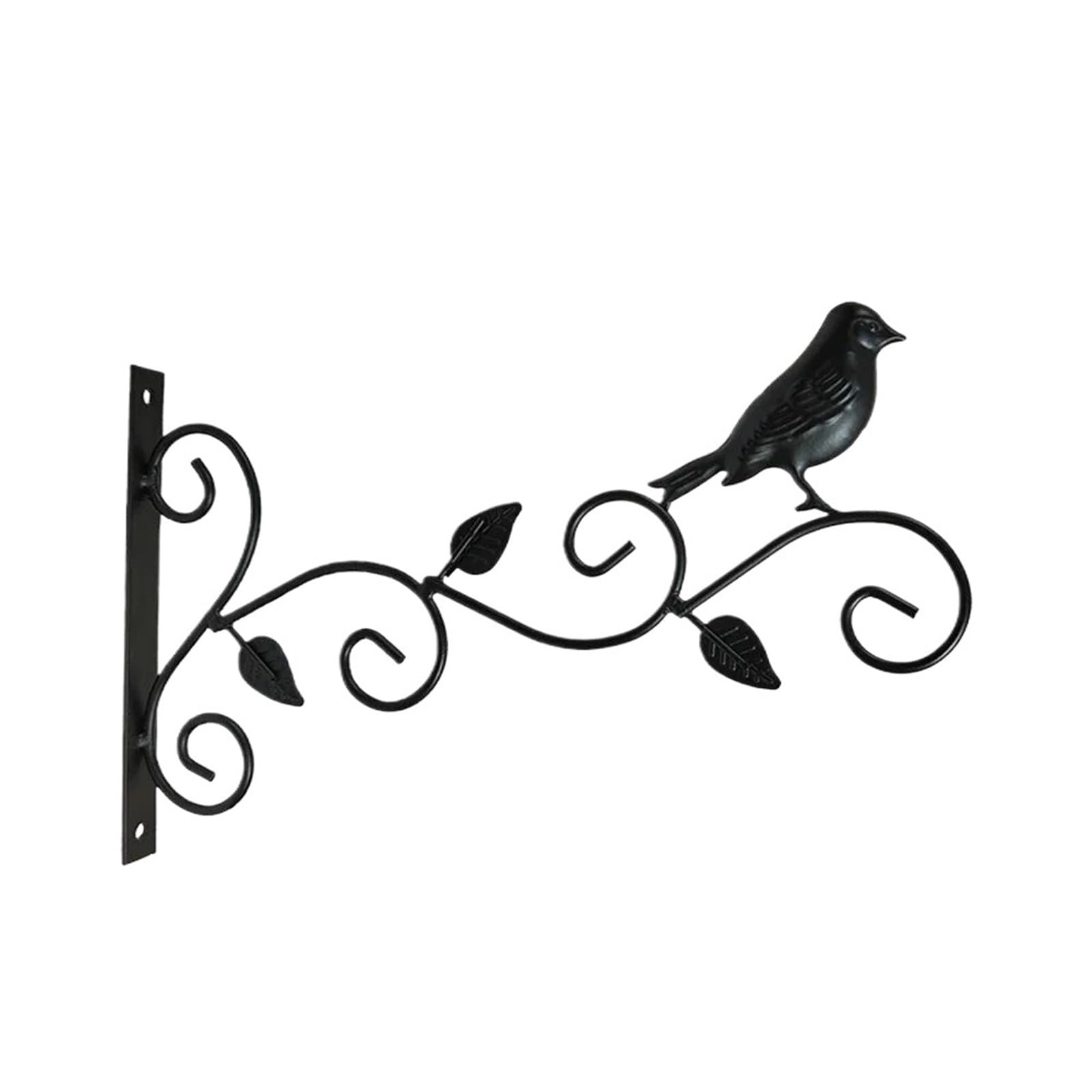 Huwoyg Balck A 30Cm 2 Pcs Hanging Bracket Hooks Hanger Wall Bird Flower Pot Basket Planter Metal Feeder Chime Wind Mount Hook For Plants(Balck A 30Cm)
