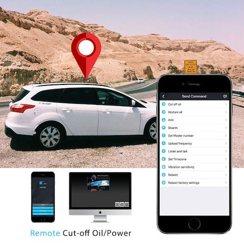 HaiMa Relay Car Gps Locator Gsm Gps Google Maps Auto Tracker In Tempo Reale Allarme Shock App Gratuita - Nero