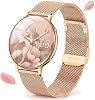 Smartwatch Ligero para Mujer: pantalla AMOLED de 1.32" en oro rosa con 2 correas - rastreador de fitness resistente al agua IP68, compatible con iPhone/Android - Regalo para mujeres de 15 a 45 años 2