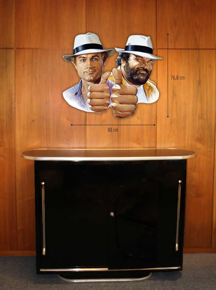 Bud Spencer & Terence Hill - Cartel de chapa (88 x 77 cm), diseño de pulgares
