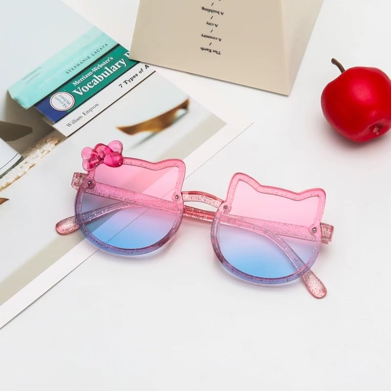 Kids Sunglasses Polarized UV Protection Lovely Pink Cat Girls Sunglasses Kitty Age 2-8 Baby Toddlers3