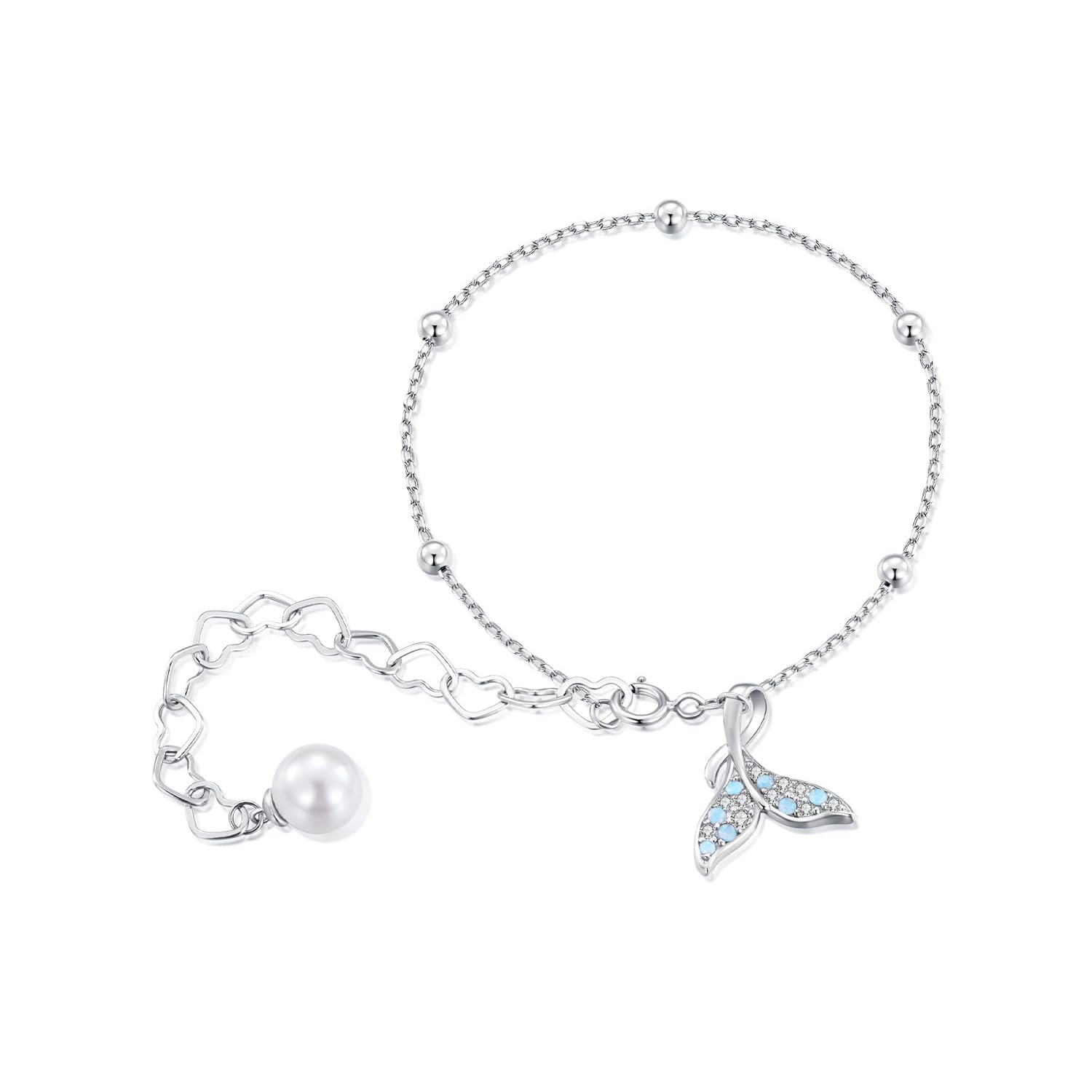 Pulsera De Perlas De Concha De Cola De Pez, Pulsera De Bracelet