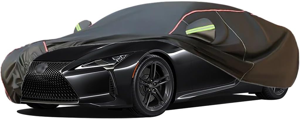 WOLWES Car Cover are Suitable for Lexus LC 500/500h/F All-Weather Windproof, Snowproof, Rainproof, UV-Protected and Breathable All-Season Universal with Side Door Zip Oxford Cloth Car Cover (Color :