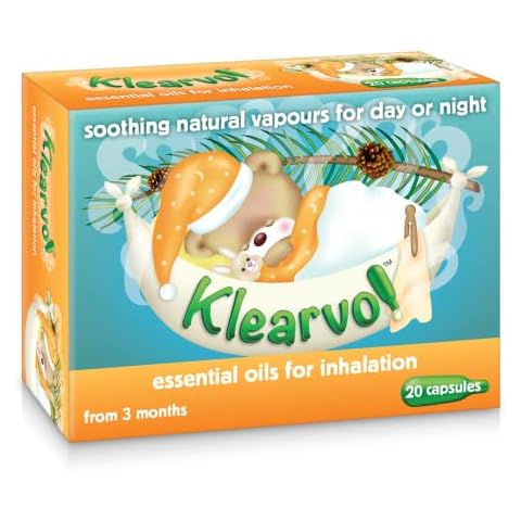 Klearvol Essential Oils Inhalation Capsules | from 3 Months + | Karvol Alternative | Natural Vapours for Day and Night | Pack of 20 Cover