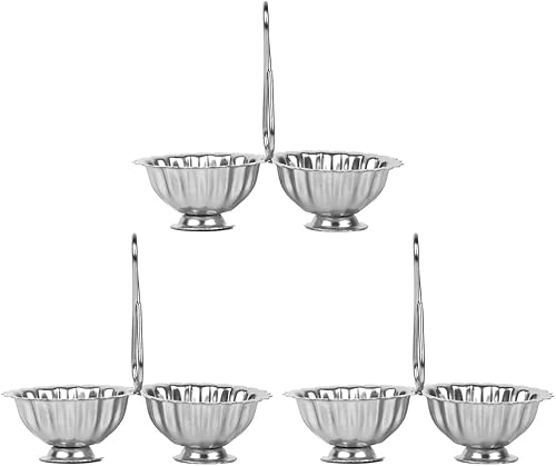 Miniatura 10 de Shubhkart Combo de polvo y soporte Haldi Kumkum chapado en plata