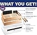 Mantello Cigar Tupperdor- Plastic Humidor, Cigar Humidors, Container with 2 Spanish Cedar Trays, Includes Digital Hygrometer and Humidifier, Airtight Cigars Container