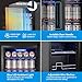 FoMup Beverage Refrigerator 17 inch Wide - 126 Can Beverage Cooler with Glass Door | Counter-Top/Freestanding Mini Beverage Beer Fridge | Temperature Memory | Invisible Door | Perfect for Soda, Beer
