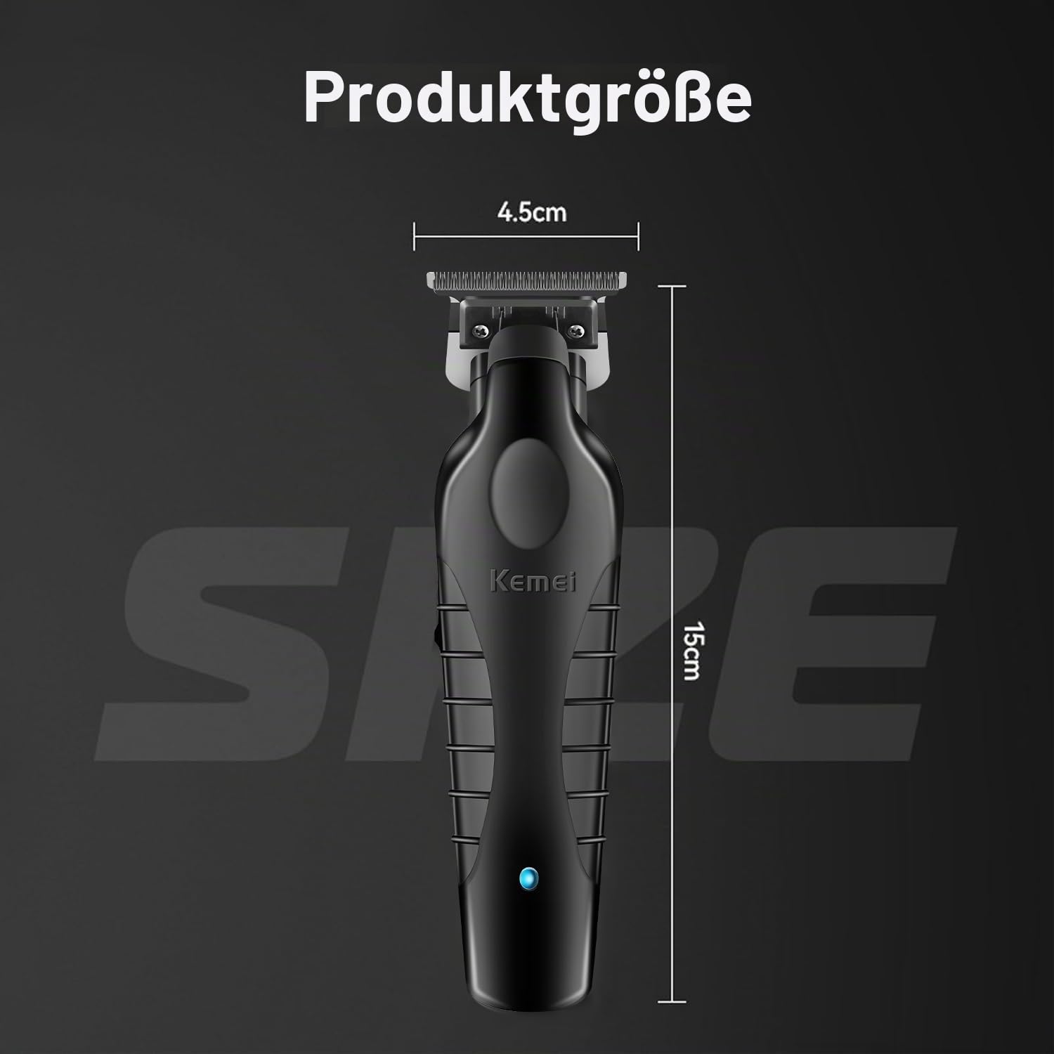 KEMEI 2299 Trimmer, Professionelle Schnurlose Haarschneidemaschine für Männer, Elektrisch Herren Barttrimmer, 7500 U/min, DLC Zero Gap T-Klinge Haartrimmer mit 3 Führungskamm