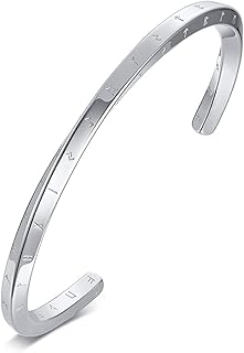 Bracelete masculino nórdico viking – Pulseira de aço inoxidável Mobius, joia de amuleto de runas gravadas