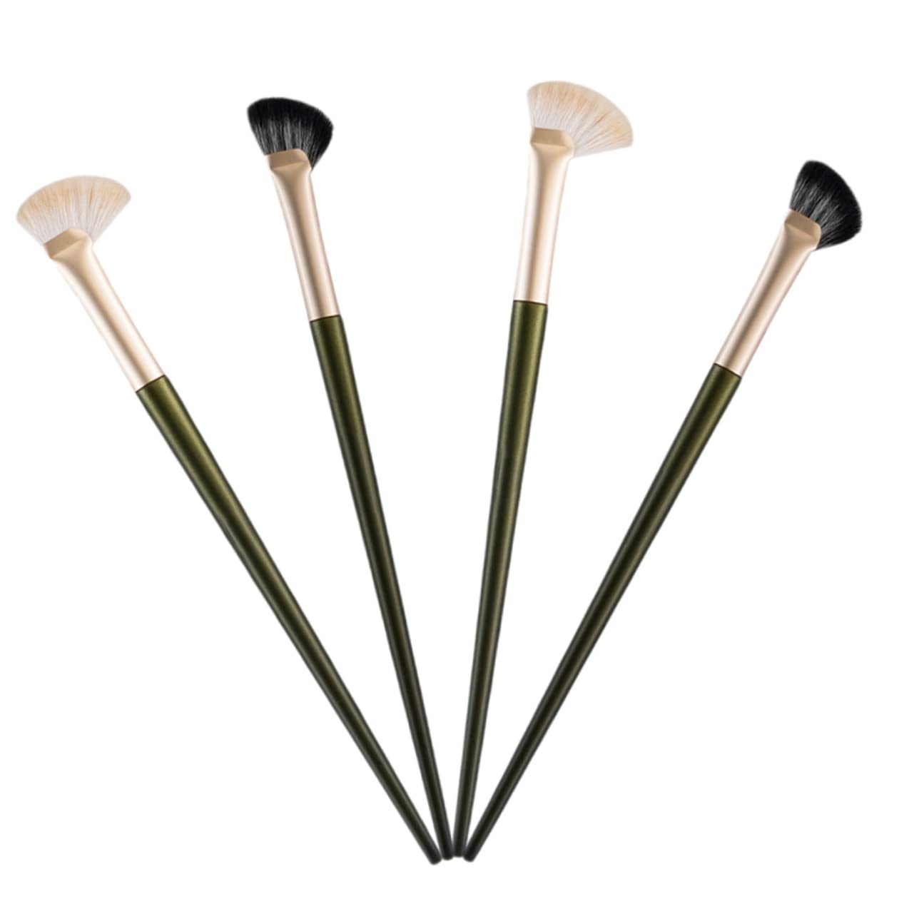 minkissy Angled Nose Contour Brush Set 4pcs Makeup Brush for Foundation Blush Eye Shadow Nose Highlight No Shedding