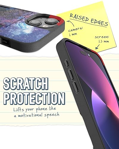 Image of Smartish iPhone 15 Wallet Case - Wallet Slayer Vol. 2 [Slim + Protective] Credit Card Holder w /Kickstand - Drop Tested Hidden Card Slot Cover Compatible w /Apple iPhone 15 - Spaced Out