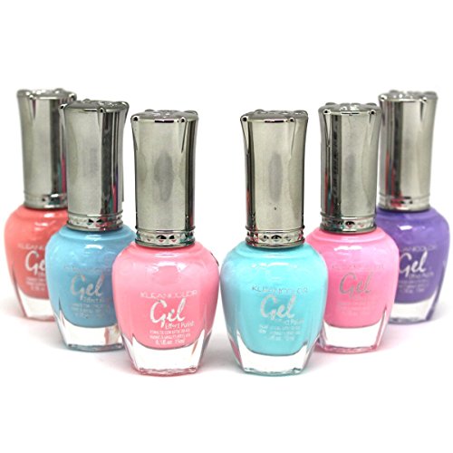 KLEANCOLOR Gel Effect Nail Polish Lacquer Full Size Pastel Collection -6 pc Set…