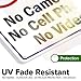 No Cameras No Cell Phone No Video Sign, 10x14 Inches, Rust Free .040 Aluminum, Fade Resistant, Made in USA by My Sign Center