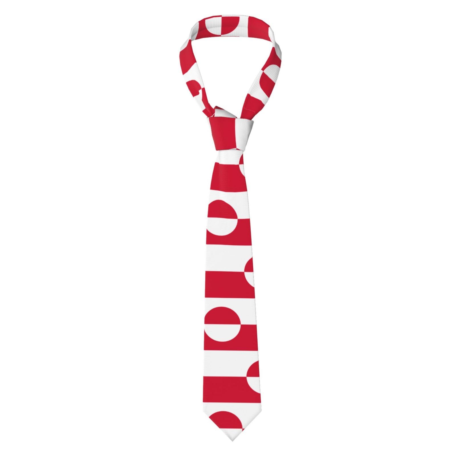 ASKhgg Men's Novelty Necktie, Greenland flag Print Formal Neck Ties for Business, Wedding Daily Wear, Father's Day Gift