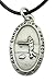 Pewter Boys Baseball Medal with 24" Cord.