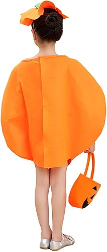 Miniatura 3 de Halloween 3piezas Disfraz de calabaza para niños niños cosplay ropa de fiesta naranja