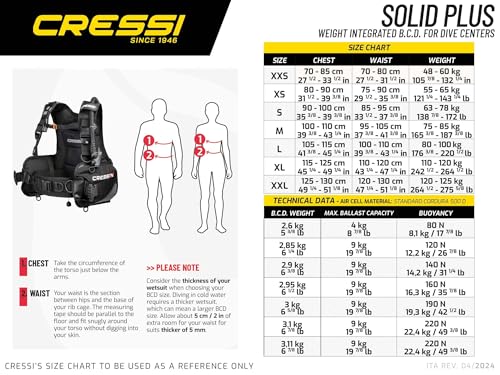 Chaleco hidrostático CRESSI Solid Plus con lastre integrado 4