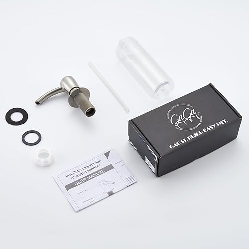 Miniatura 9 de GAGALIFE Dispensador de jabón para fregadero de cocina con botella grande de 17 onzas, dispensador de jabón integrado para fregadero de cocina,