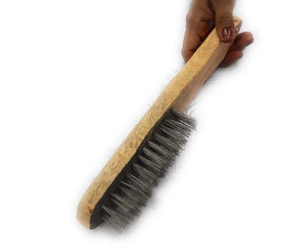 Zone Marketing Wooden Steel (Iron) Brush with Handle (29 x 4.5 x5 cm) (B0821PLB91) Amazon Price History, Amazon Price Tracker