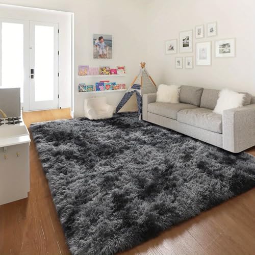 Tapis de salon à poils longs élégant au pile fin doux - 3