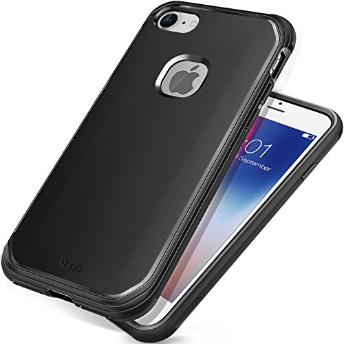 iPhone 8 case, iPhone 7 case, Slim Fit TPU Rugged Back Cover Non-slip Grip Tight Heavy Duty Protection Yesgo Case for Apple iPhone 8 & iPhone 7 - Matte Black
