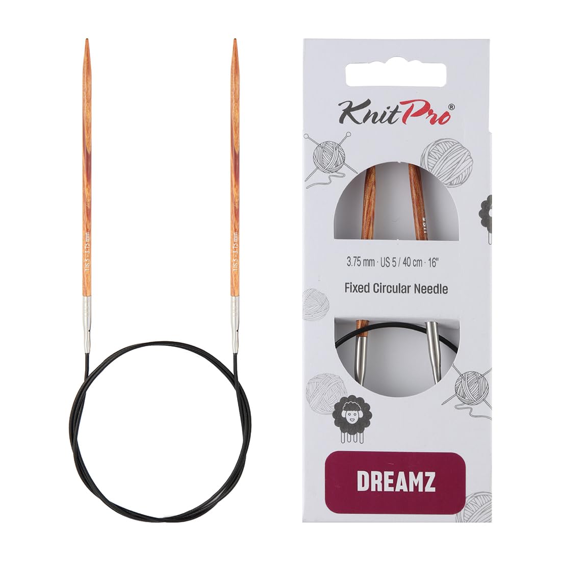 KnitPro Dreamz Fixed Circular Needles 16" (40cm) | Size 3.75mm