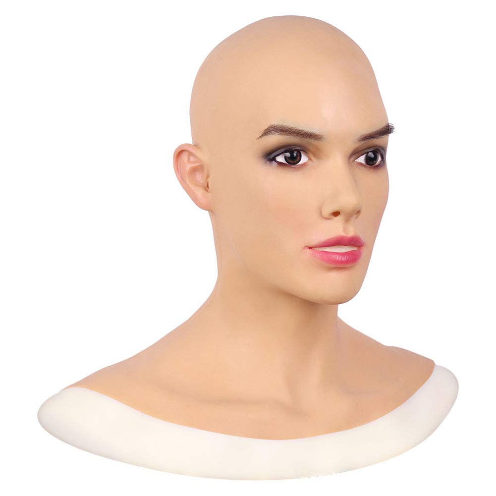 Silikonowa maska na głowę do przebrania na całą twarz, realistyczny kobiecy wygląd, idealna na cosplay, imprezę i transformację Drag Queen