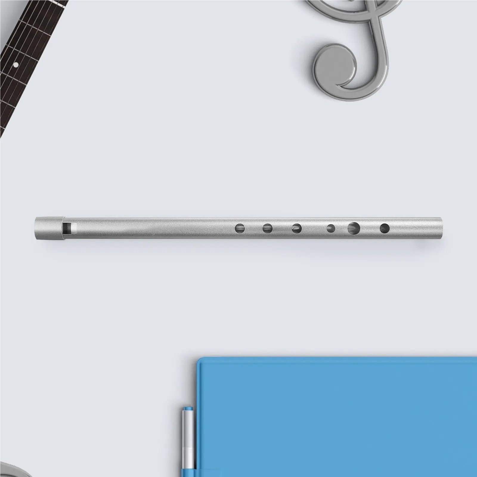 Flauto A Pistone 1 pz fischio flauto in lega di alluminio registratore soprano portatile clarinetto a 6 fori for principianti strumento a fiato a tono alto Strumento Educazione Musicale