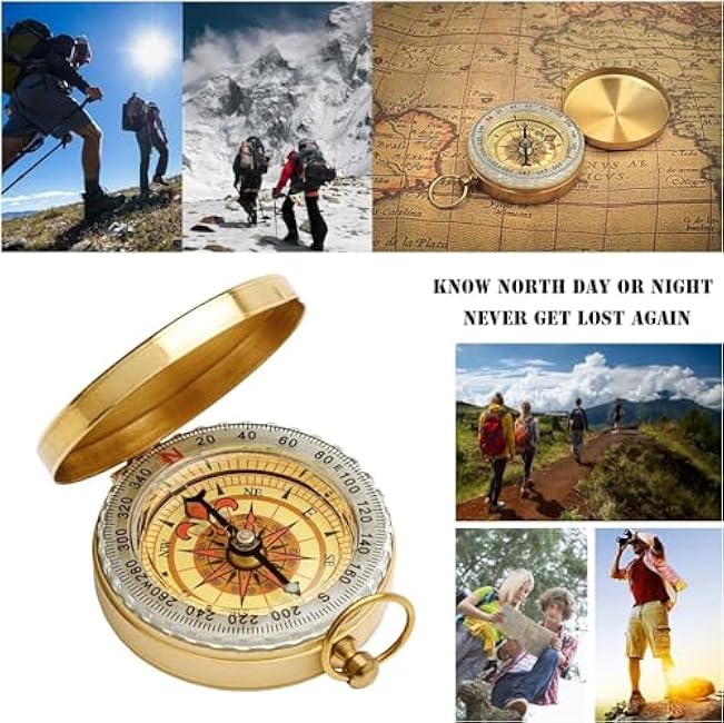 Camping Survival Compass Metal Compass Kids Compass for Hiking Camping Hunting Outdoor Military Navigation Tool