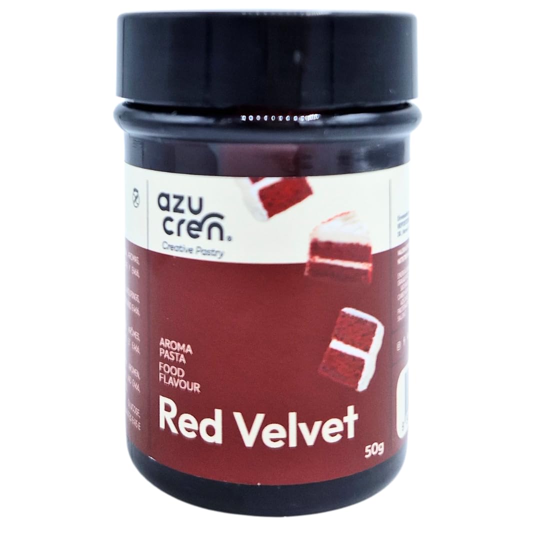 Azucren - Aroma en Pasta Concentrado - Sabor Intenso para Repostería Profesional - Aroma para tus Tartas, Galletas, Bizcochos - 50 G (Red Velvet)