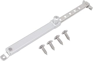 Casement Stay Window Latch Lock, Aluminum Alloy Safety Casement Window Hinge, Durable External Push Open Window Brace, Positioning Buckle, Easy Installation (Type 04)
