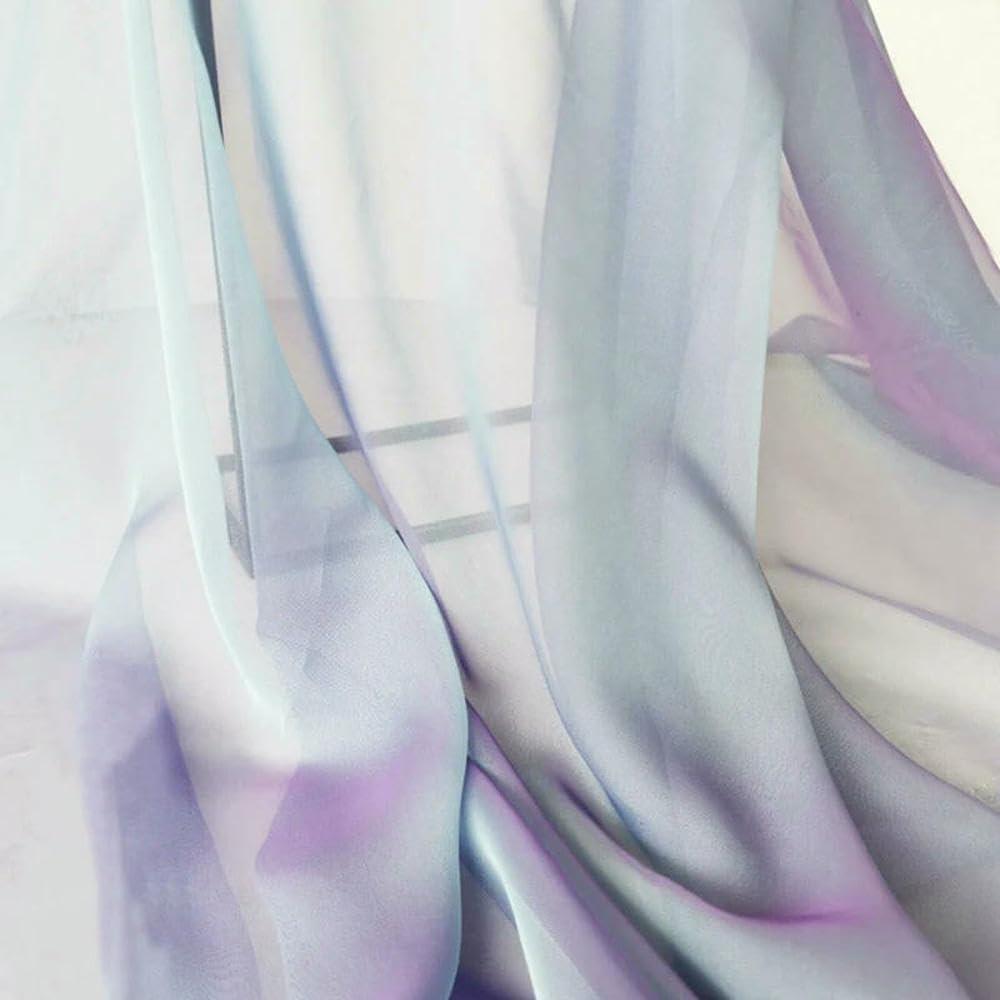 Tela de Gasa de Gasa Bicolor súper Fina de 100 cm x 148 cm, Suave y vaporosa, Ideal para Bodas.