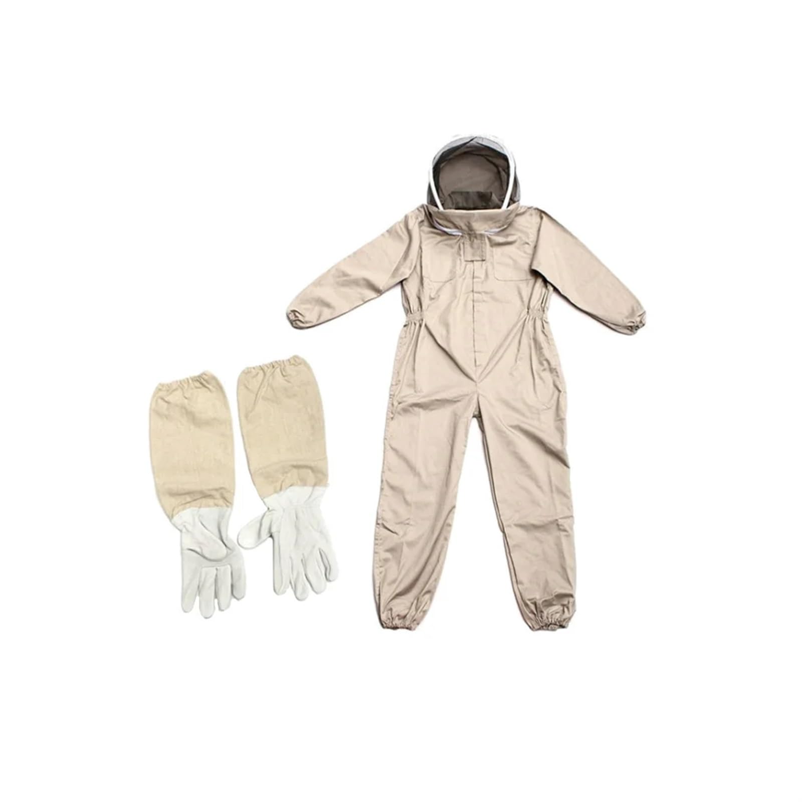 Tuta Apicoltore Protettivo anti ape Pratico abbigliamento traspirante for l'apicoltura Cappuccio in velo con guanti Forniture for Tuta protettiva for il corpo(L)